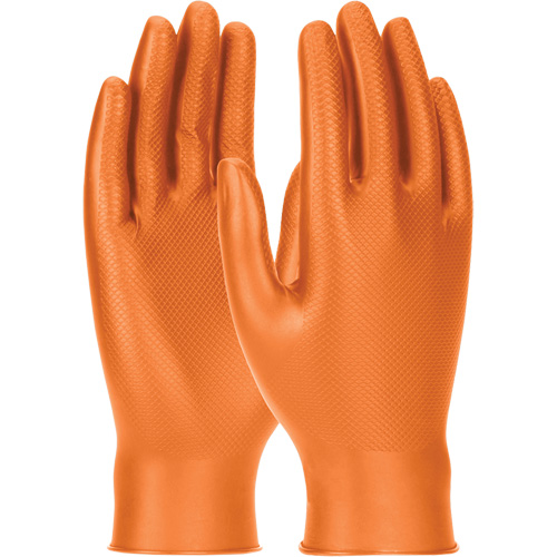 Grippaz Skins Ambidextrous Disposable Gloves, Small, Nitrile, 6-mil, Powder-Free, Orange Brunswick Fyr & Safety