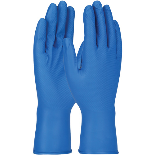 Grippaz Gloves, Small, Nitrile, 8-mil, Powder-Free, Blue Brunswick Fyr & Safety