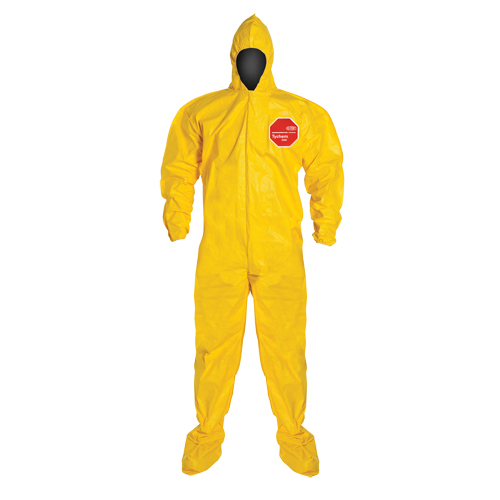 Coveralls, Medium, Yellow, Tychem&reg; 2000 Brunswick Fyr & Safety