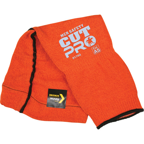 Manches Memphis avec trou pour le pouce, Kevlar, 14", ASTM ANSI niveau A5, Orange Brunswick Fyr & Safety