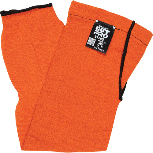 Manches Memphis avec trou pour le pouce, Kevlar, 18", ASTM ANSI niveau A5, Orange Brunswick Fyr & Safety