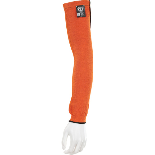Manches Memphis avec trou pour le pouce, Kevlar, 18", ASTM ANSI niveau A5, Orange Brunswick Fyr & Safety