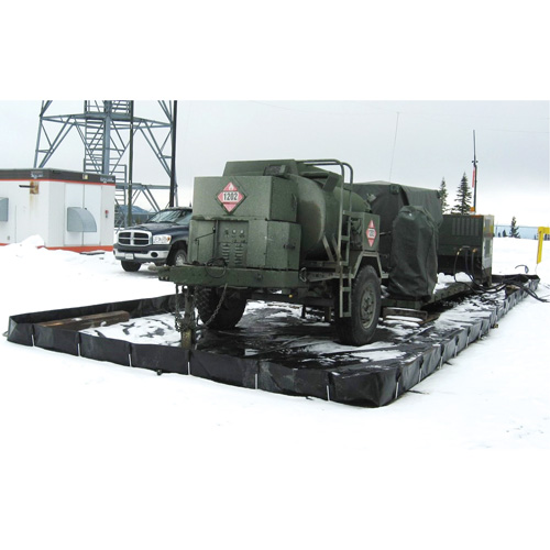 Insta-Berm L-Rod, 748 US gal. Capacity, 10' W x 10' L x 12" H, L-Bracket Brunswick Fyr & Safety