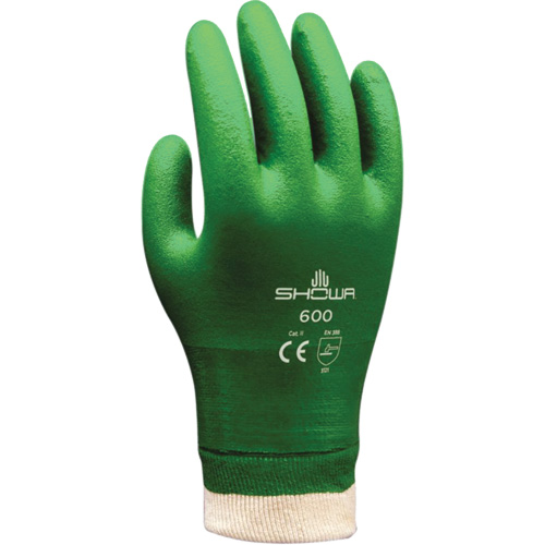 Gants enduits Atlas 600, Taille Petit/7, 9" lo, PVC, Doublure en Coton, 53-mil Brunswick Fyr & Safety