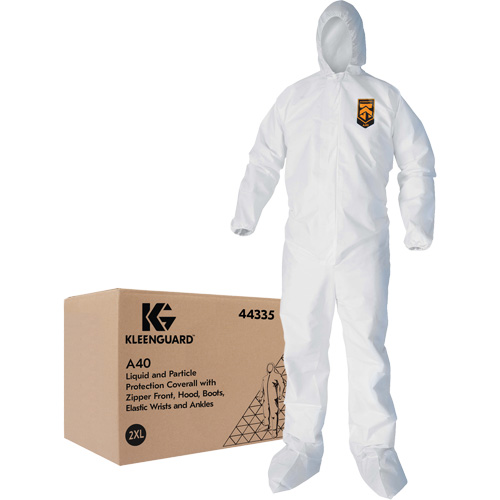 Combinaisons Kleenguard A40, 2T-Grand, Blanc, Microporeux Brunswick Fyr & Safety