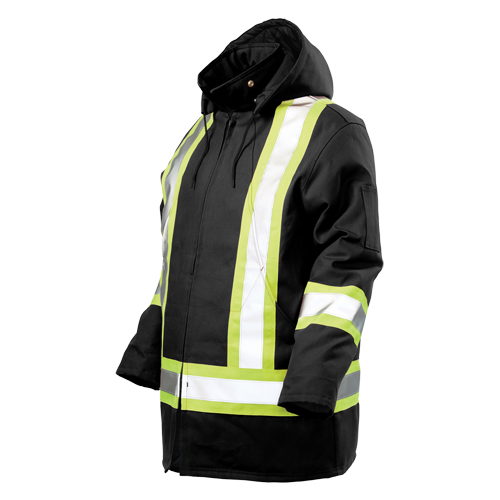 Safety Parka, Black, Large Brunswick Fyr & Safety