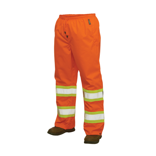 300D Safety Rain Pant, Polyester, Large, High Visibility Orange Brunswick Fyr & Safety