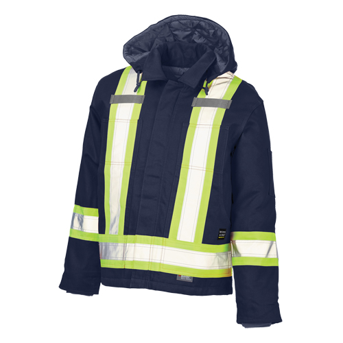 Manteau de s&eacute;curit&eacute;, Bleu marine, Grand Brunswick Fyr & Safety