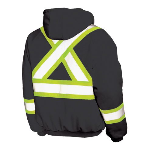 Insulated Safety Hoodie, Polyester, Large, Black Brunswick Fyr & Safety