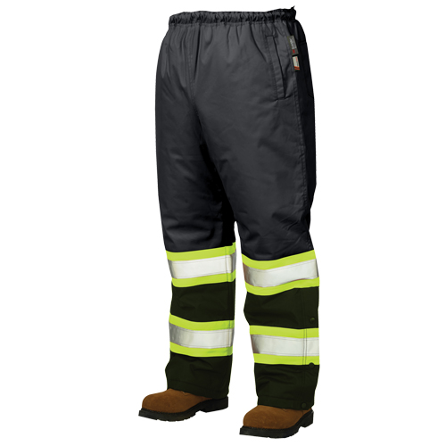 Lined Pull-On Safety Pant, Polyester, Large, Black Brunswick Fyr & Safety