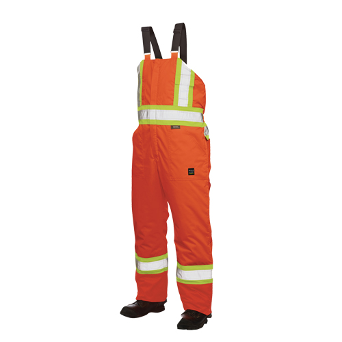 Lined Safety Overalls, Polyester/Polyurethane, Large, High Visibility Orange Brunswick Fyr & Safety