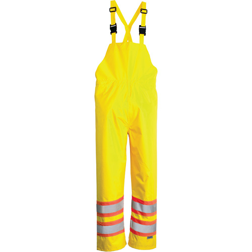 Open Road&reg; Bib Pants, Polyester, Small, High Visibility Lime-Yellow Brunswick Fyr & Safety