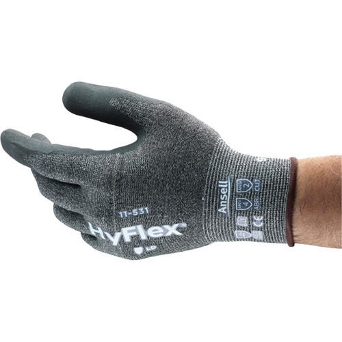 Hyflex&reg; Cut-Resistant Coated Glove, 6, Nitrile Coating, 18 Gauge, Nylon Shell Brunswick Fyr & Safety