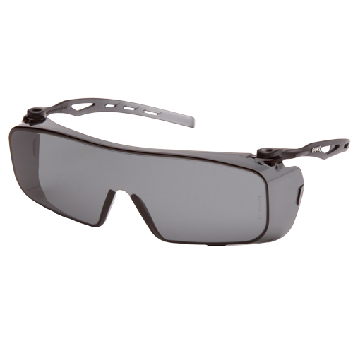 Lunettes de s&eacute;curit&eacute; Cappture OTG, Lentille Grise/fum&eacute;e, Antibu&eacute;e, ANSI Z87+/R&eacute;pond ou surpasse la norme CSA Z94.3 Brunswick Fyr & Safety