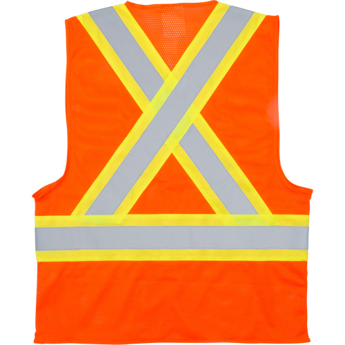 Veste de s&eacute;curit&eacute; pour la circulation, Orange haute visibilit&eacute;, Moyen, Polyester Brunswick Fyr & Safety