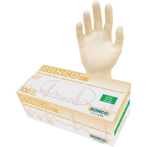 Disposable Gloves, Large, Latex, 4-mil, Powder-Free, Natural, Class 2 Brunswick Fyr & Safety