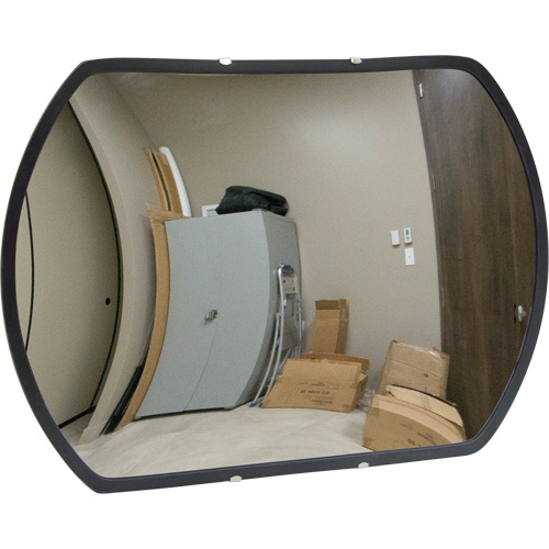 Miroir convexe rectangulaire/rond avec support, 12" h x 18" la, Int&eacute;rieur/Ext&eacute;rieur Brunswick Fyr & Safety