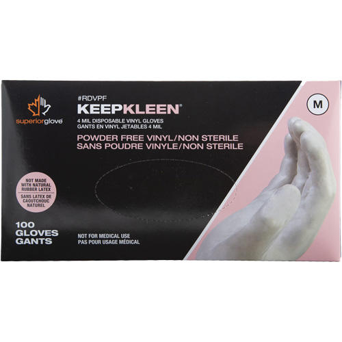 Gants jetables, Petit, Vinyle, 4 mils, Sans poudre, Blanc Brunswick Fyr & Safety