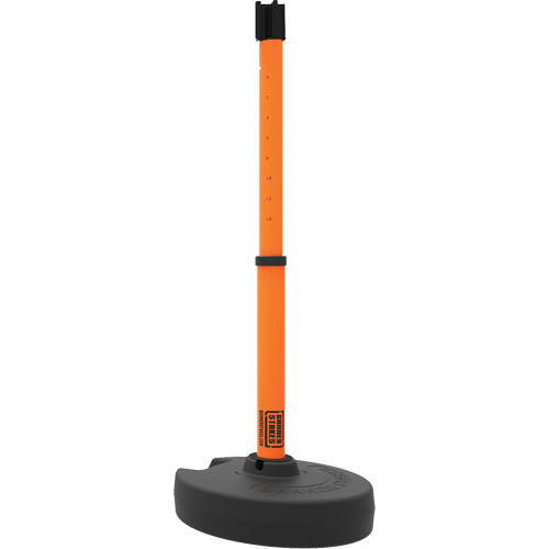 Base pour montant de barri&egrave;re PLUS, Hauteur de 42", Orange Brunswick Fyr & Safety