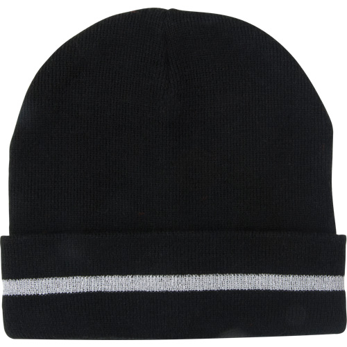 Knit Hat with Silver Reflective Stripe, One Size, Black Brunswick Fyr & Safety