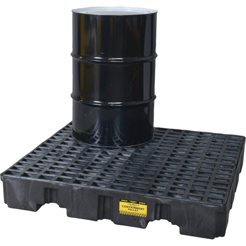 Spill Containment Pallet, 66 US gal. Spill Capacity, 51.5" x 51.5" x 8" Brunswick Fyr & Safety