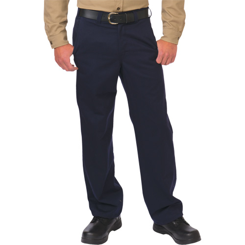 Arc Flash Work Pant, 28, x 28, Navy Blue, 12.4 cal/cm2 Brunswick Fyr & Safety