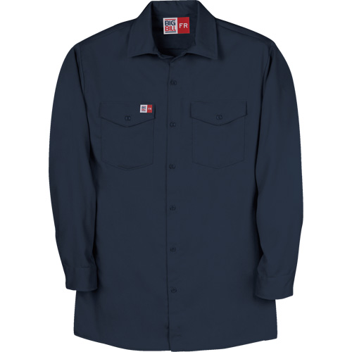 Arc Flash Work Shirt, Medium (Tall), Navy Blue Brunswick Fyr & Safety