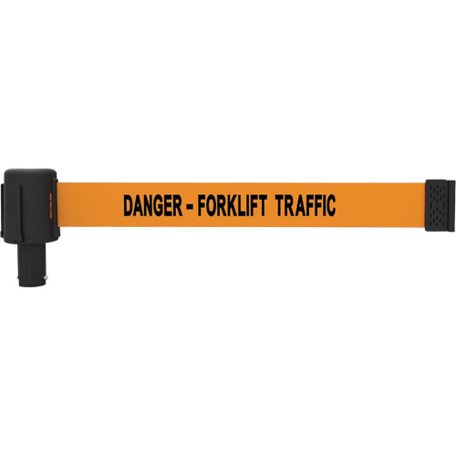 Cassette de banni&egrave;re PLUS, Danger - Forklift Traffic, 15', Ruban Orange Brunswick Fyr & Safety
