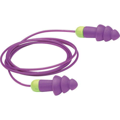 Rockets&reg; Reusable Earplugs, Corded, Bulk - Polybag, 27 dB NRR, One-Size Brunswick Fyr & Safety