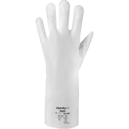 ALPHATEC&reg; 02-100 Chemical-Resistant Gloves, Size 9, 15.0" L, HPPE, 2.4-mil Brunswick Fyr & Safety