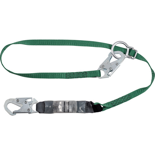 V-Series Tie-Back Lanyard, 6', Rebar Hook Center, Snap Hook Leg Ends, Polyester Brunswick Fyr & Safety