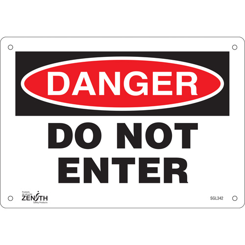 Enseigne Do Not Enter, 7" x 10", Plastique, Anglais Brunswick Fyr & Safety
