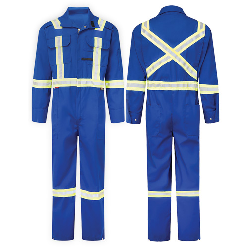 Nomex&reg;Essential 6 oz. Deluxe Coveralls, Size 34, Royal Blue Brunswick Fyr & Safety