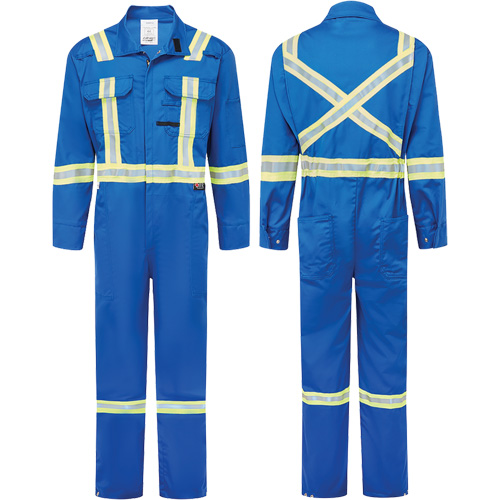 UltraSoft&reg; 9 oz. Deluxe Coveralls, Size 40T, Royal Blue Brunswick Fyr & Safety