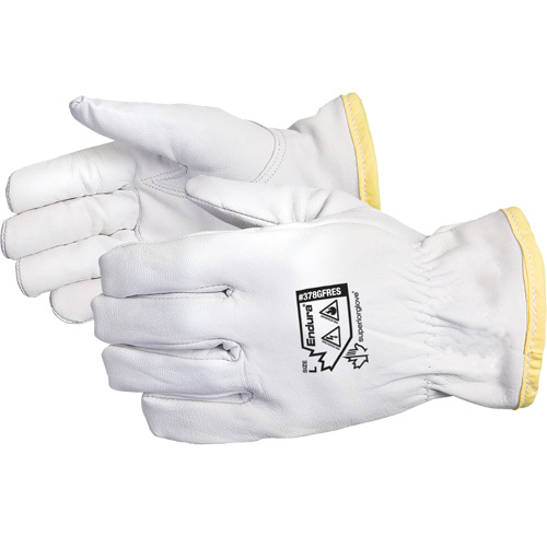 Endura&reg; Flame-Resistant Anti-Static Driver's Gloves, Small, Grain Goatskin Palm, Rhovyl&reg; Inner Lining Brunswick Fyr & Safety