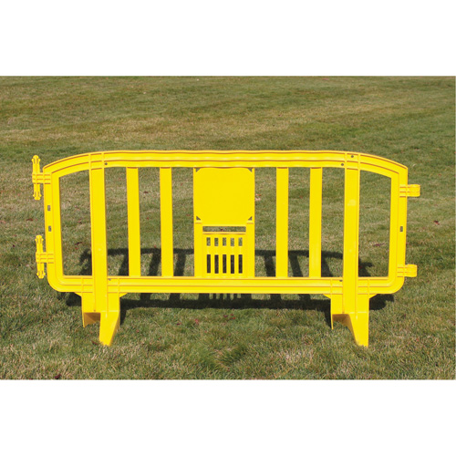 Movit Barricade, Interlocking, 78" L x 39" H, Yellow Brunswick Fyr & Safety