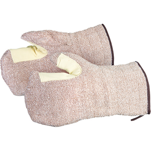 CoolGrip&reg; Baker's Mitts, Terry Cloth, Large, Protects Up To 446° F (230° C) Brunswick Fyr & Safety
