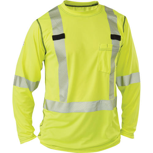 T-shirt &agrave; manches longues haute visibilit&eacute; Polartec Power Grid, Polyester, 2T-Grand, Jaune lime haute visibilit&eacute; Brunswick Fyr & Safety