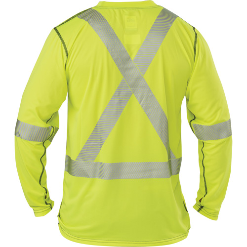 T-shirt &agrave; manches longues haute visibilit&eacute; Polartec Power Grid, Polyester, 2T-Grand, Jaune lime haute visibilit&eacute; Brunswick Fyr & Safety