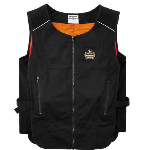 Veste de refroidissement &agrave; changement de phase l&eacute;g&egrave;re avec sachets 6260 Chill-Its, Petit/Moyen, Noir Brunswick Fyr & Safety