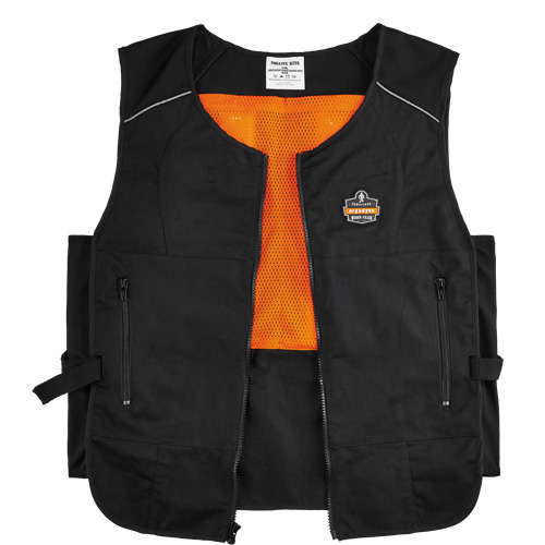 Veste de refroidissement &agrave; changement de phase l&eacute;g&egrave;re avec sachets 6260 Chill-Its, Petit/Moyen, Noir Brunswick Fyr & Safety