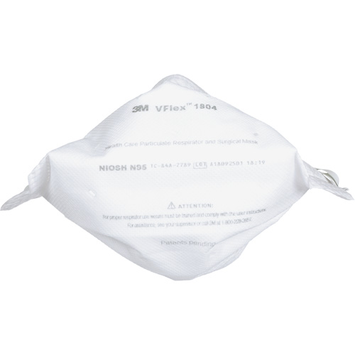 Respirateur et masque chirurgical VFlex contre les particules en sant&eacute;, N95, Certifi&eacute; NIOSH Brunswick Fyr & Safety