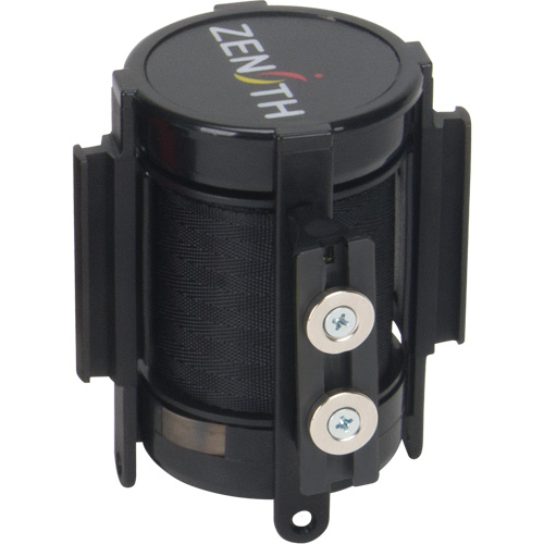 Cassette de ruban magn&eacute;tique pour barri&egrave;re de contr&ocirc;le des foules personnalis&eacute;e, 7', Ruban Noir Brunswick Fyr & Safety