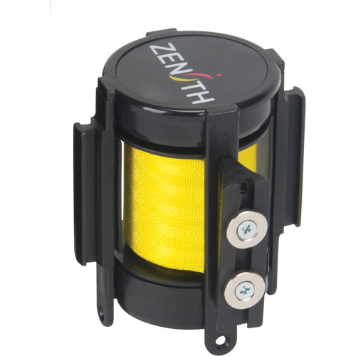 Magnetic Tape Cassette for Build-Your-Own Crowd Control Barrier, Attention ne pas entrer, 7', Yellow Tape Brunswick Fyr & Safety