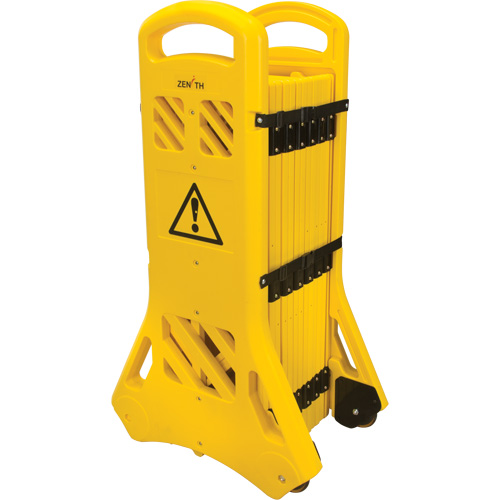 Portable Mobile Barrier, 40" H x 13' L, Yellow Brunswick Fyr & Safety