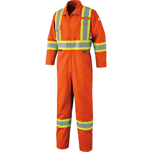 7705 FR-Tech&reg; High Visibility Coveralls, Size 36, Orange Brunswick Fyr & Safety