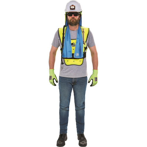 Chill-Its&reg; 6687 Economy Dry Evaporative Cooling Vest, Small/Medium, High Visibility Lime-Yellow Brunswick Fyr & Safety