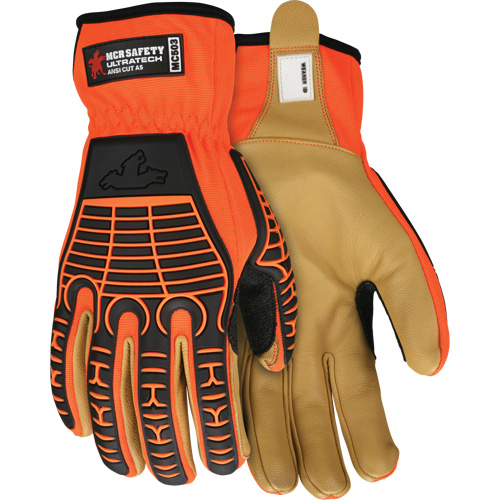 Gants antichocs UltraTech, Moyen, Paume en Cuir fleur, Poignet &agrave; enfiler Brunswick Fyr & Safety