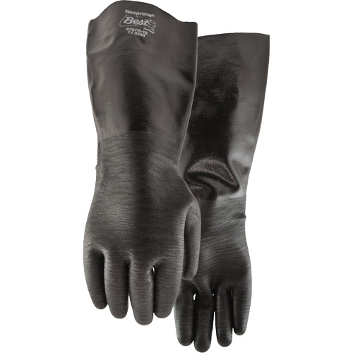 Gants r&eacute;sistants aux produits chimiques, Taille Grand/10, 18" lo, N&eacute;opr&egrave;ne, Doublure en Coton, 84-mil Brunswick Fyr & Safety