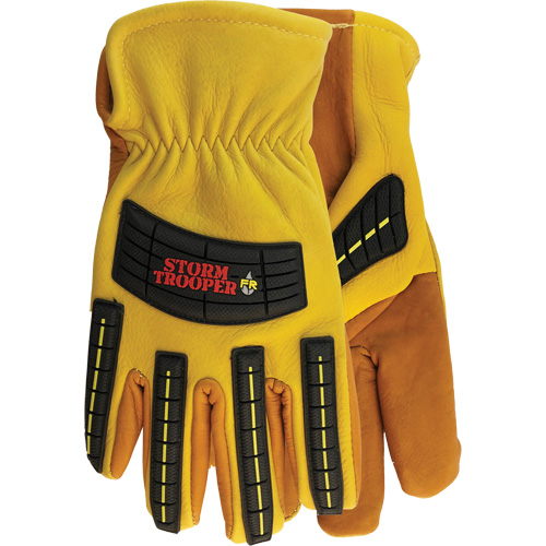 Gants Storm Trooper 5782, Grand, Paume en Cuir de vache, Poignet &agrave; enfiler Brunswick Fyr & Safety